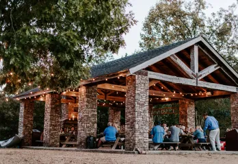 kelley pavilion in the evening