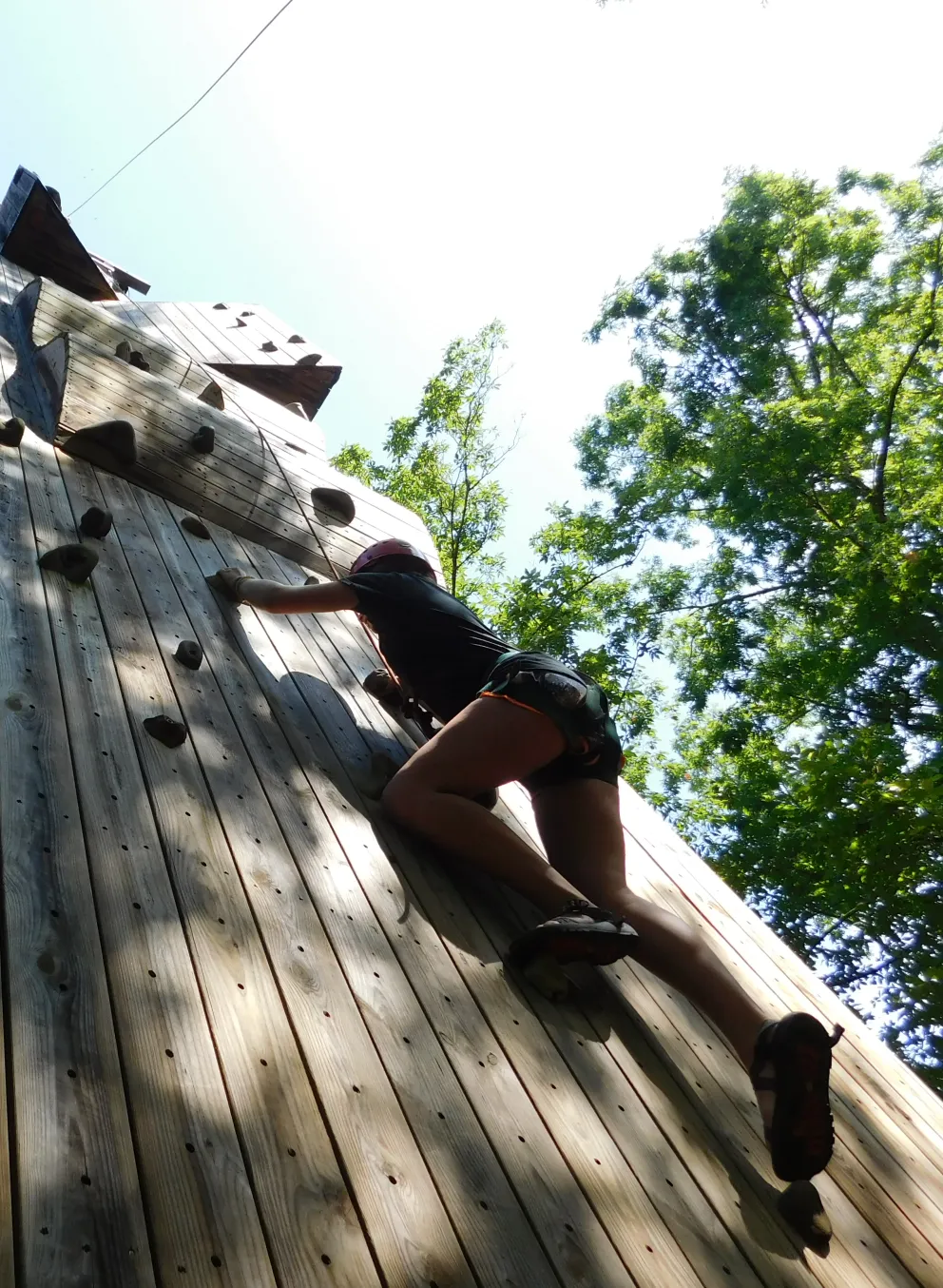 girl climbing