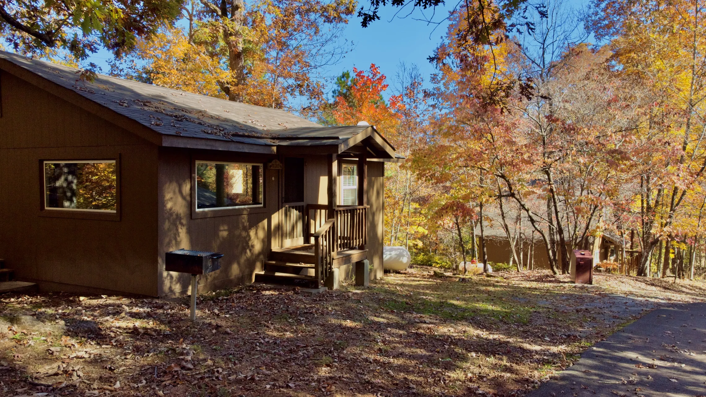 Family cabins in the fall